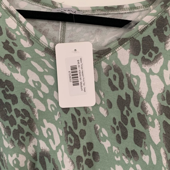 Sage green leopard print top. Cute & comfortable! - Picture 2 of 6